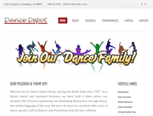 Tablet Screenshot of dancedepotfamily.com